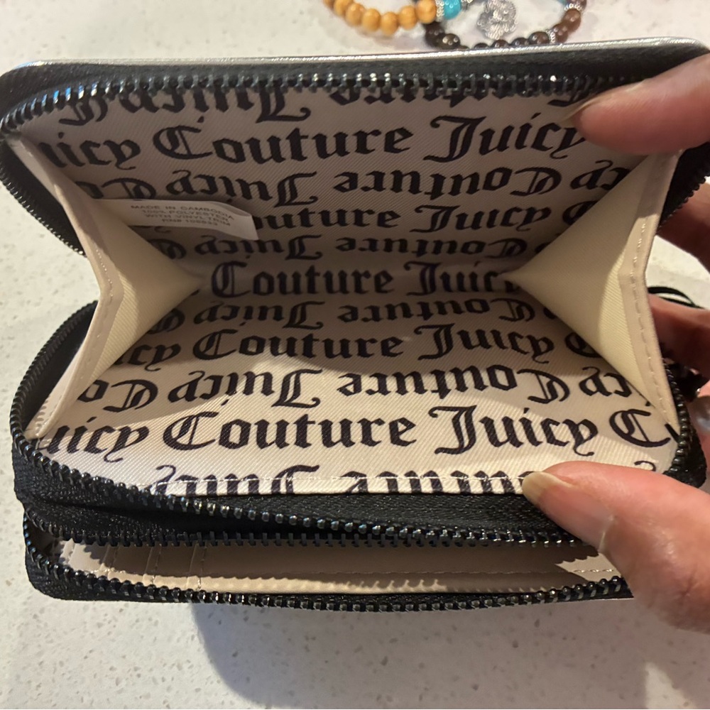 Juicy Couture Black Velvet Clutch with Beaded Bracelets and Lip Gloss 🖤❤️ - Picture 3 of 4